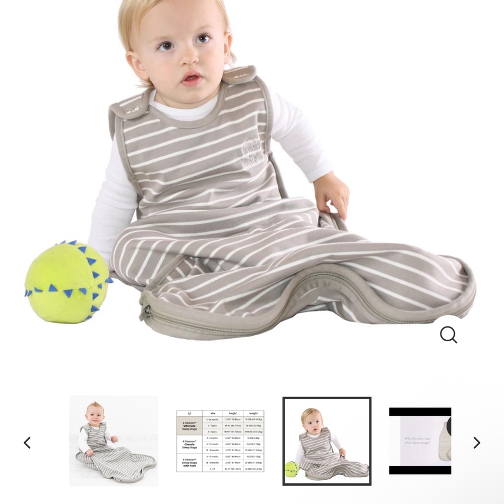 Woolino 2-4yrs all seasons sleep sack